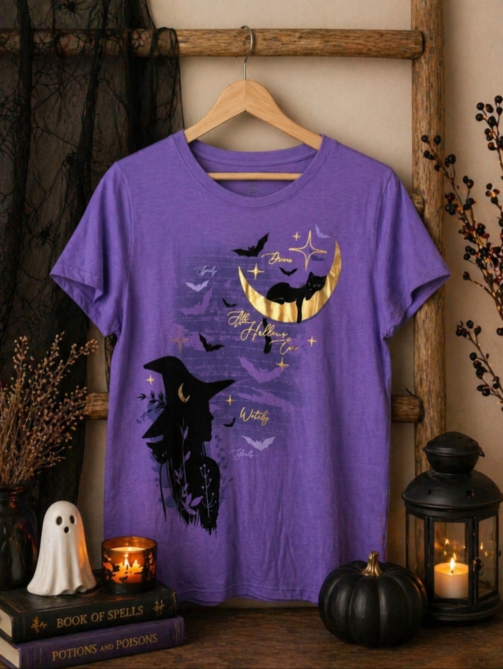 Celebrate | Women's 2X / 20-22W | Halloween Tee | Purple